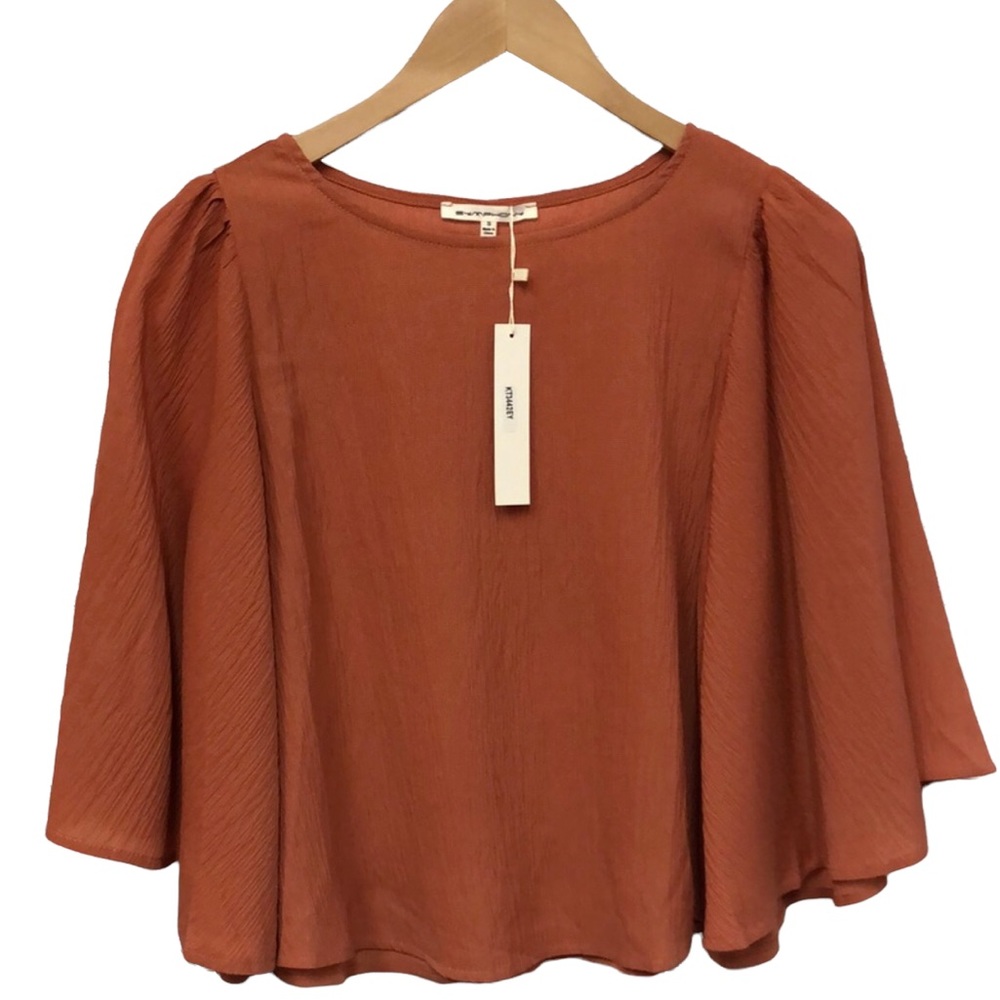 Symphony baked blush ginger batwing crop blouse VARIOUS SIZES READ IN BIO